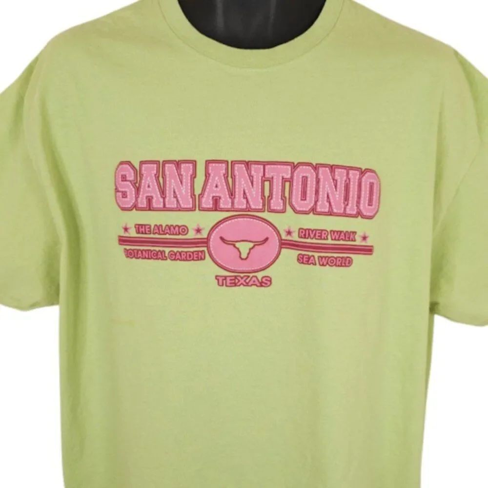 San Antonio T Shirt Mens Size XL Green The Alamo Texas Travel Destination Tee